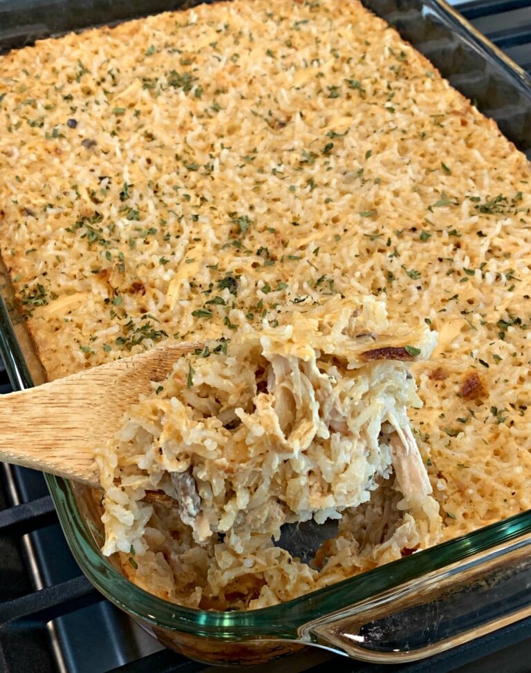 image of chicken and rice hotdish