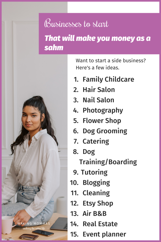 businesses that make you money as a sahm