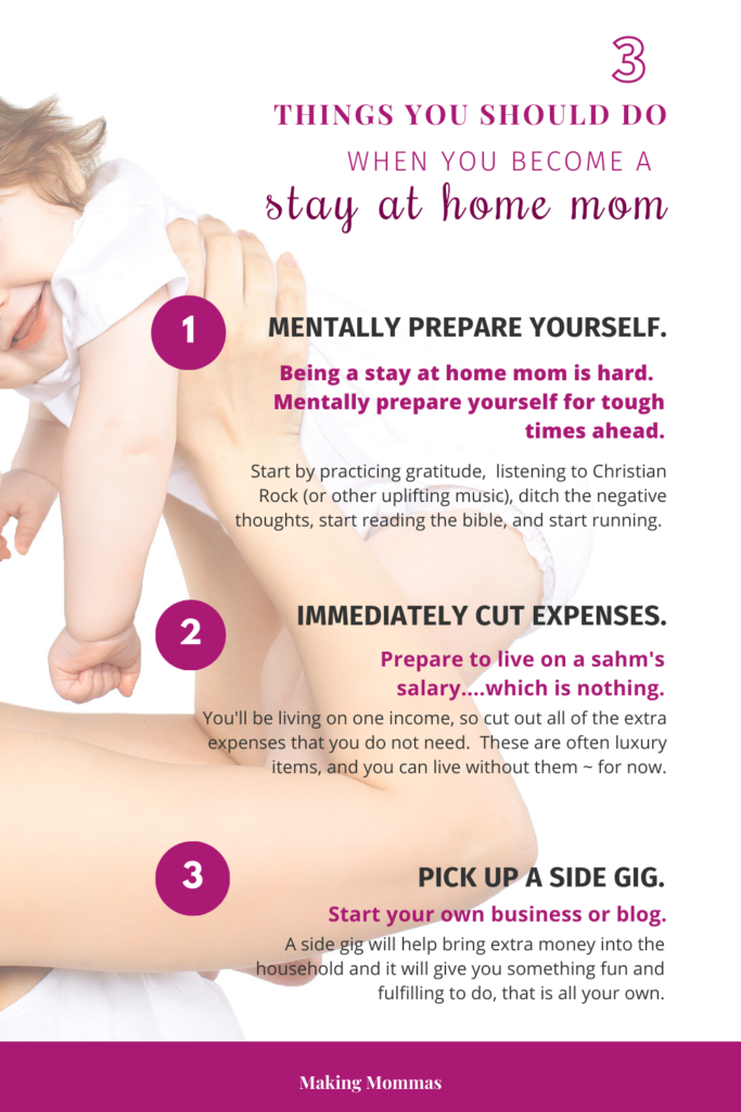 3 things you should do when you become a stay at home mom