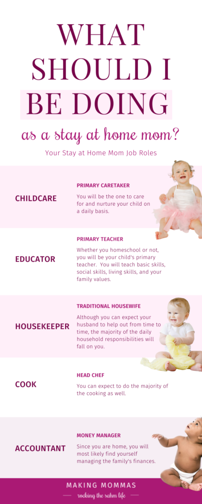 What should I be doing as a stay at home mom:  Your sahm job roles