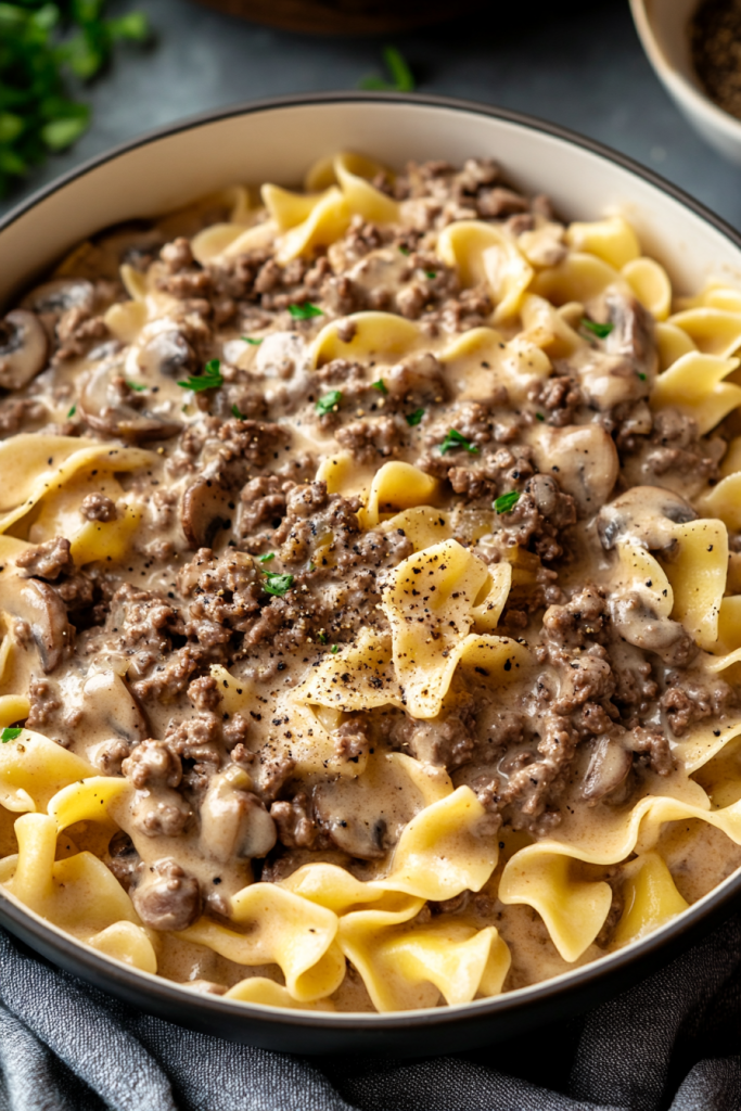 image of beef stroganoff