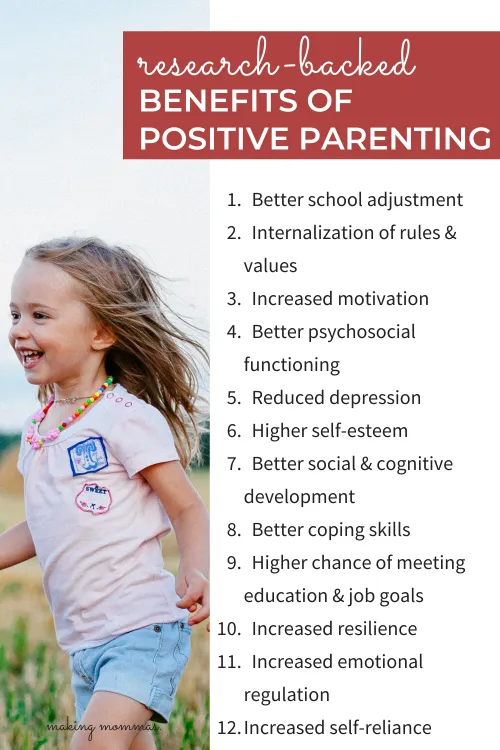 research-backed benefits of positive parenting pin