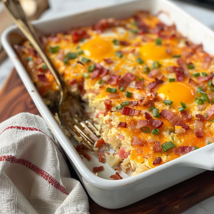 image of bacon and egg casserole