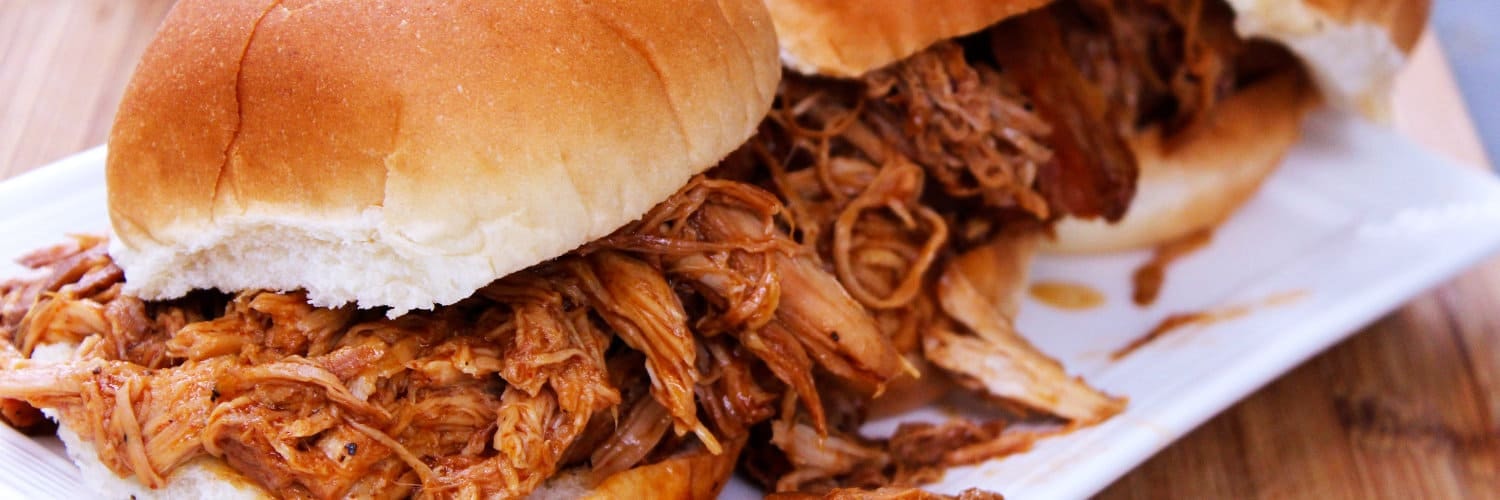 Image of pulled pork on a bun