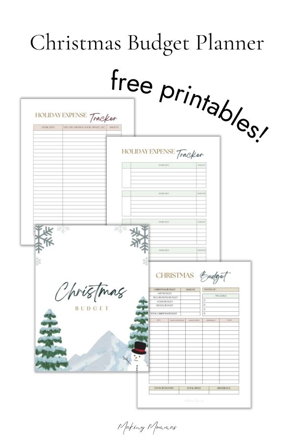 Preview of the Christmas Budget Planner, featuring printable pages for tracking holiday expenses, managing budgets, and staying financially organized. Includes detailed trackers and easy-to-use layouts for a stress-free holiday.