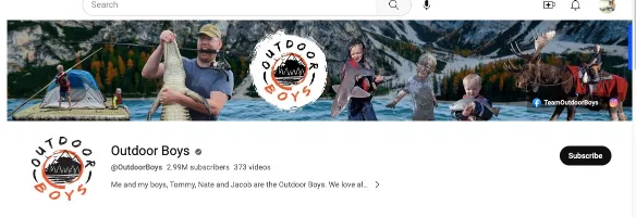 image of Outdoor Boys YouTube Channel

