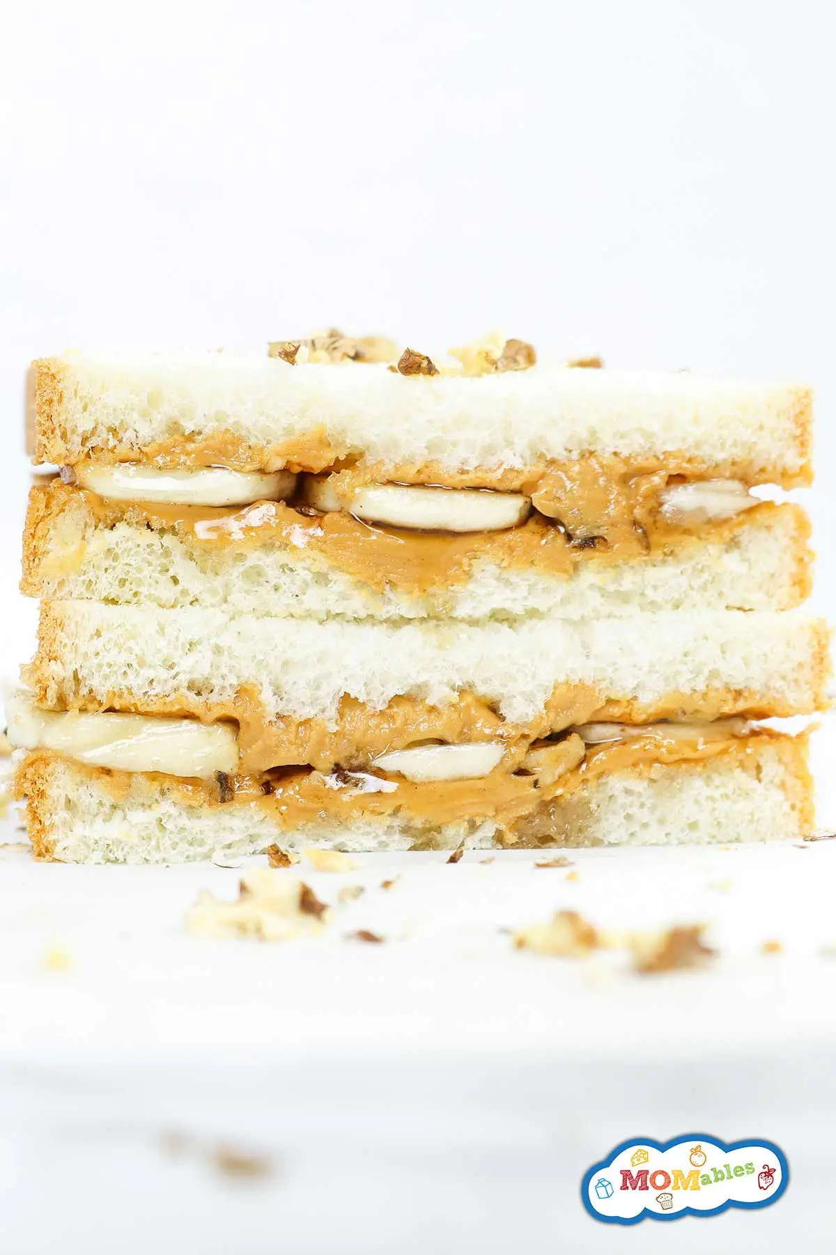 image of a banana peanut butter sandwich