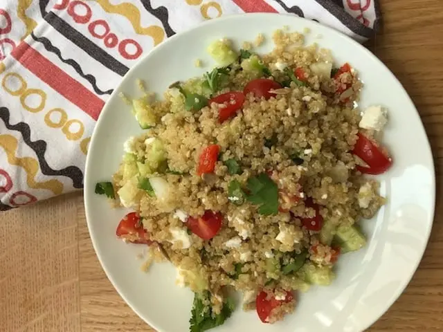 image of a quinoa salad on a plate