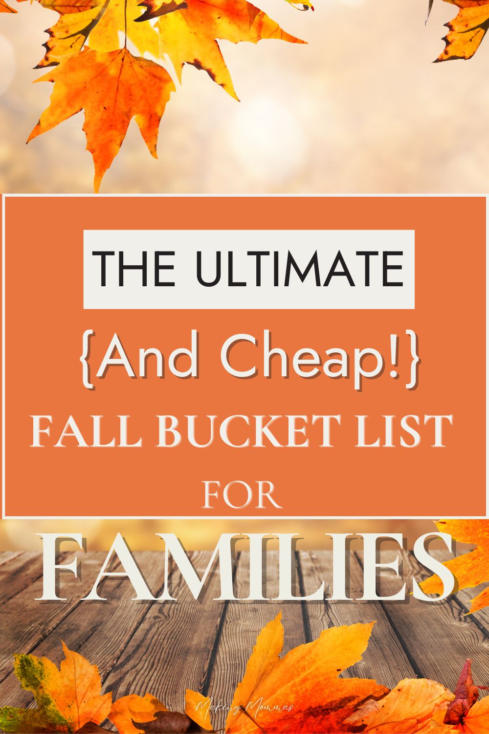 pin image of the ultimate and cheap fall bucket list for families