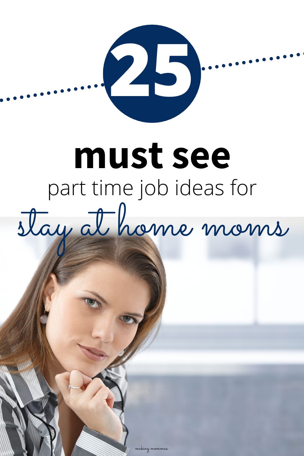 pin image of 25 must see part time job ideas for stay at home moms