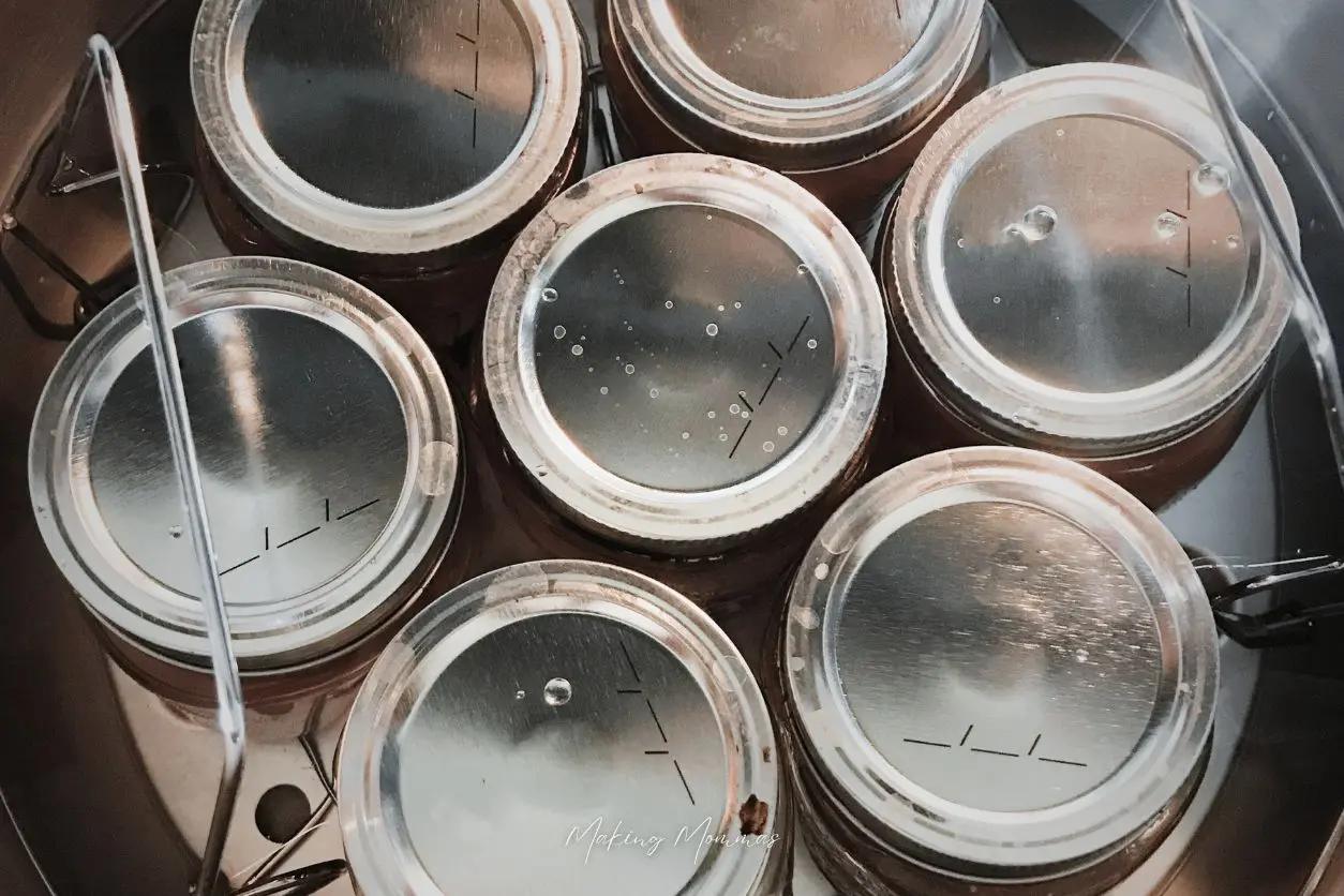 image of jars in a hot water bath