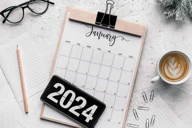 image of a January 2024 calendar