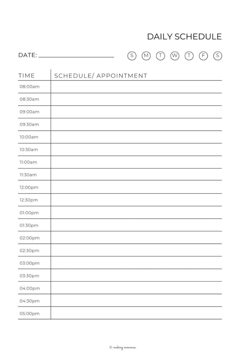 How to Create a SAHM Schedule + Free Printable Stay-at-Home Mom ...