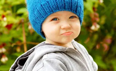 image of a toddler in a stocking cap