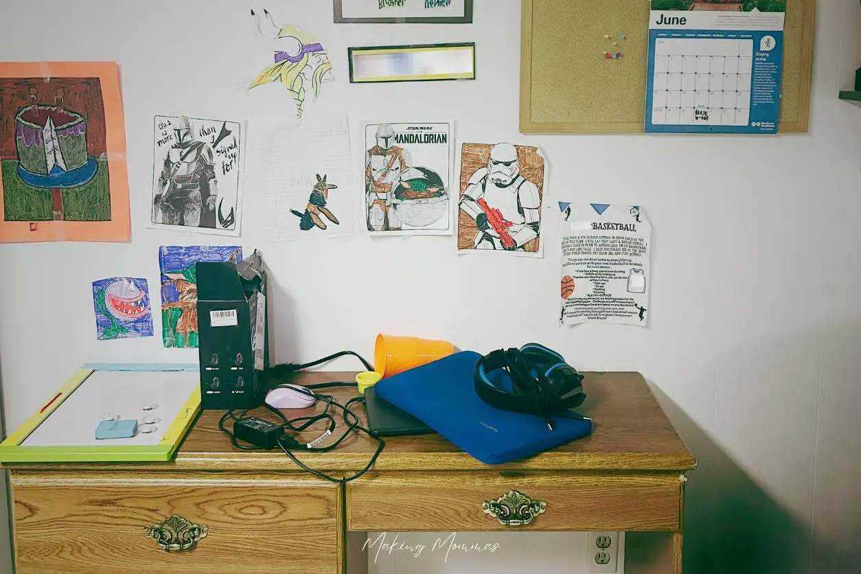 A child's desk