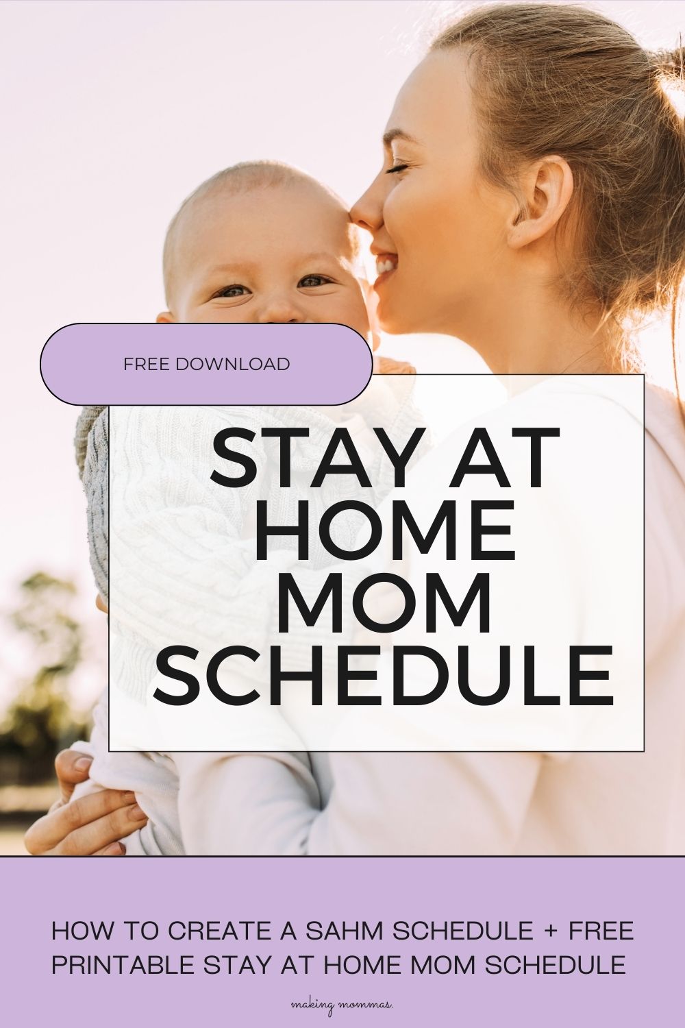 how to create a stay at home mom schedule pin