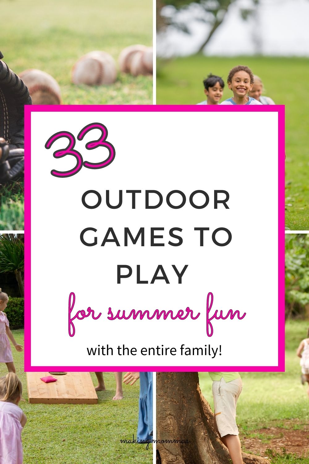 pin image of outdoor games to play for summer fun with the entire family