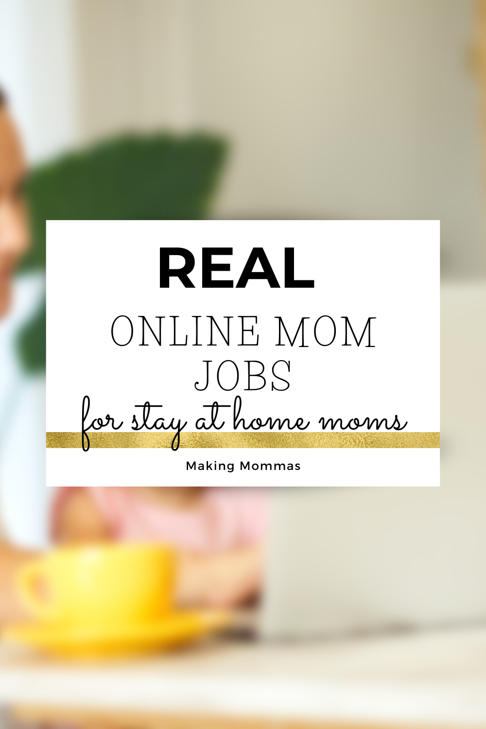 pin image of real online mom jobs for stay at home moms