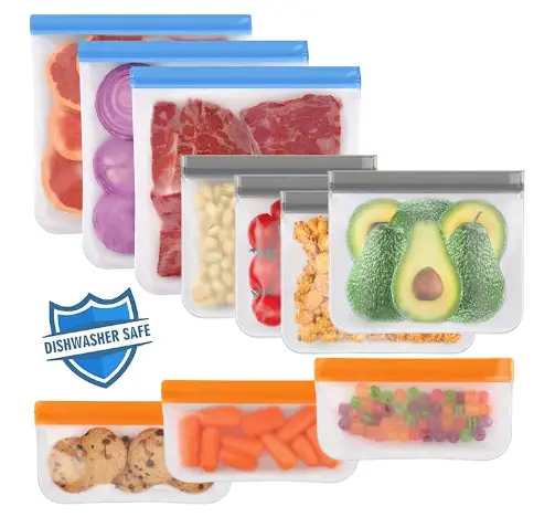 image of reusable snack bags full of food