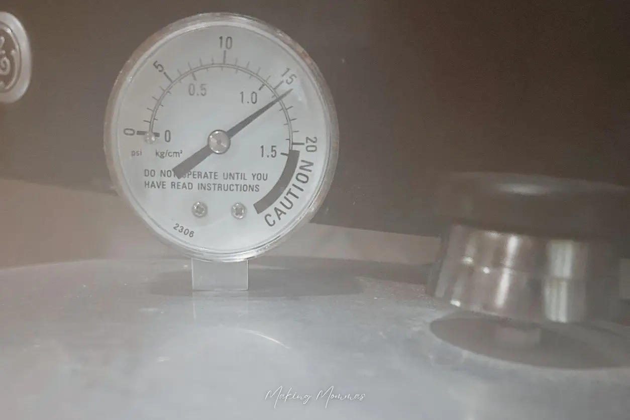 image of a pressure cooker at 16 pounds