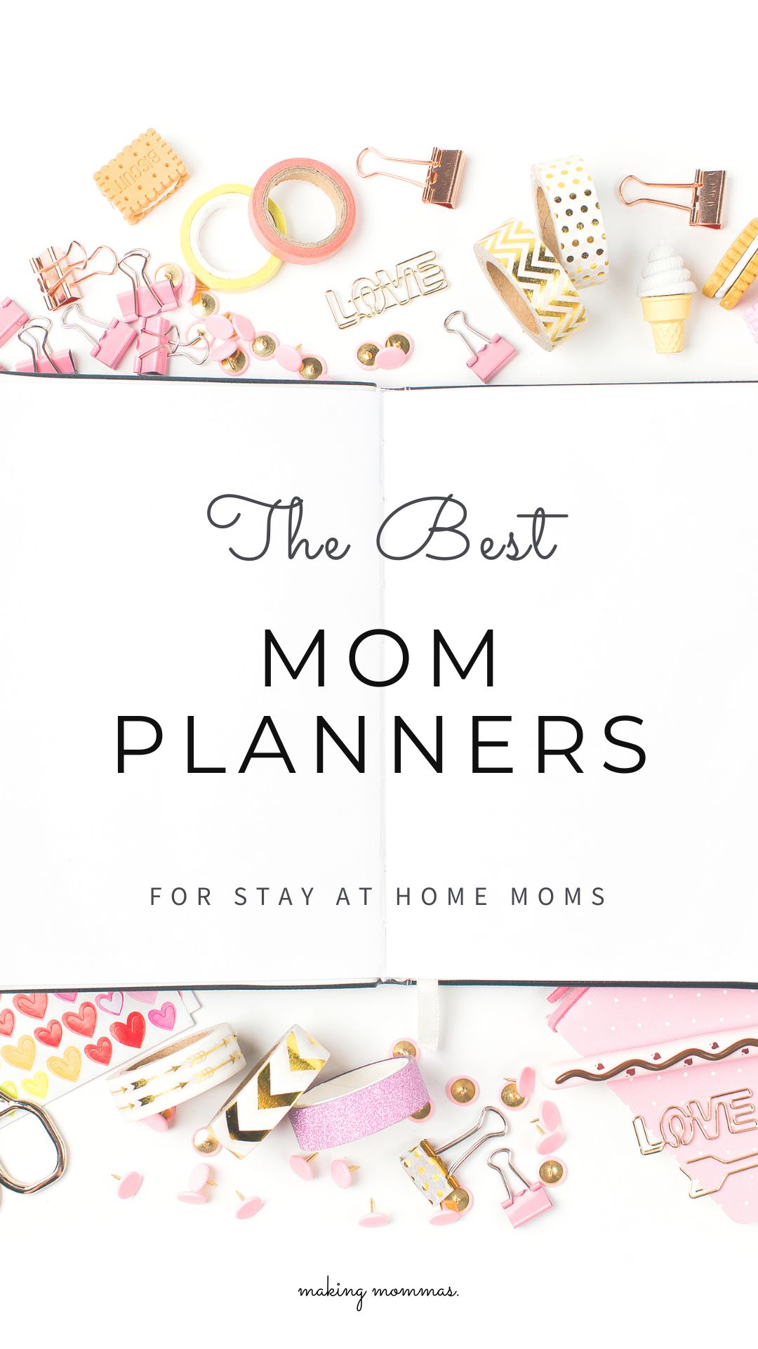 pin image of the best planners for stay at home moms