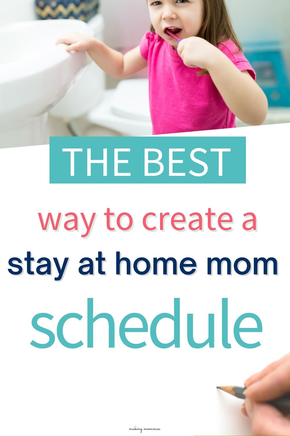 pin image for the best way to create a stay at home mom schedule
