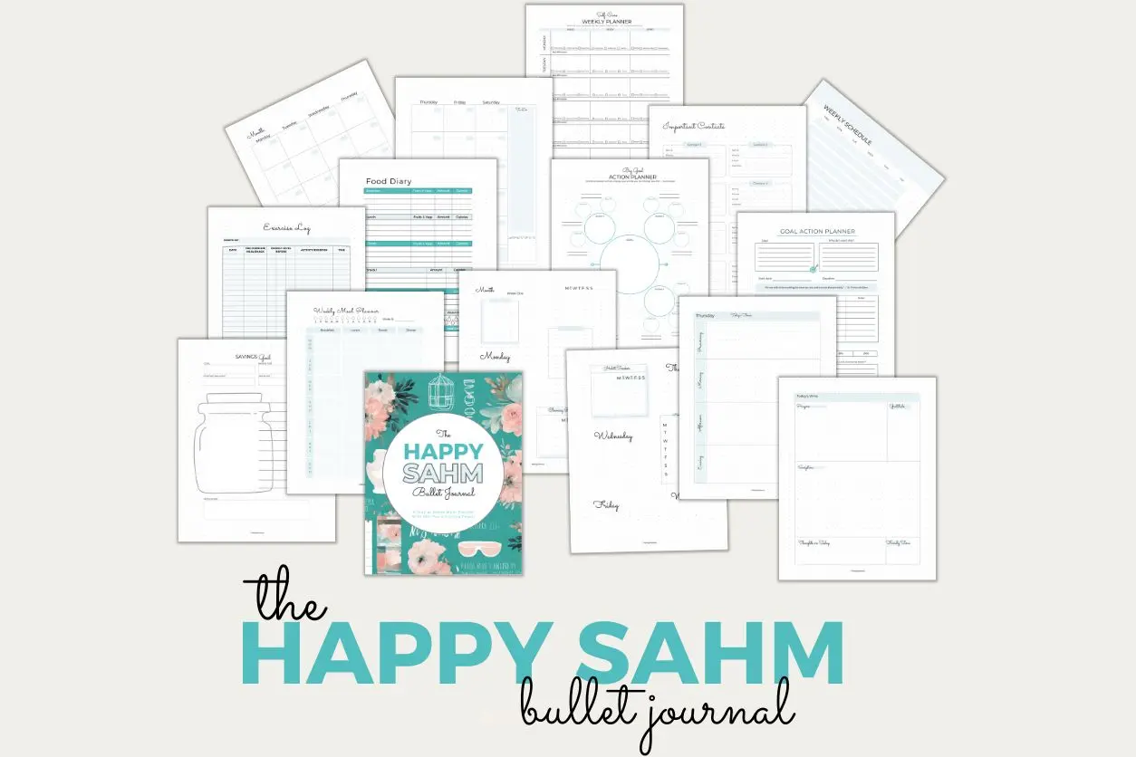 image of the  Happy Sahm Bullet Journal, a planner for stay at home moms