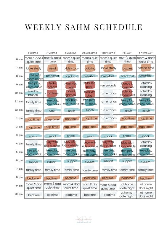 The Stay At Home Mom's Schedule - Striving For Miss Perfect