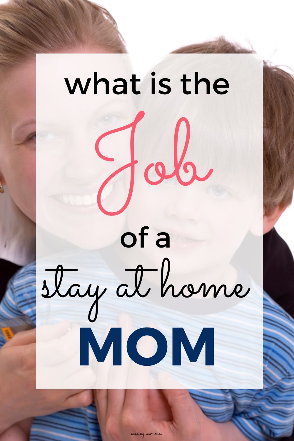 pin image of what is the job of a stay at home mom
